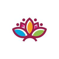 beauty lotus flower vector icon