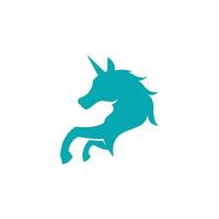 Ilustración de vector de icono de logotipo de unicornio