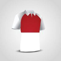 Indonesia Flag on T-shirt vector