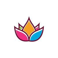 beauty lotus flower vector icon