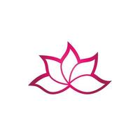 beauty lotus flower vector icon