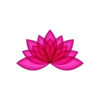 beauty lotus flower vector icon