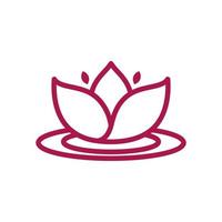 beauty lotus flower vector icon