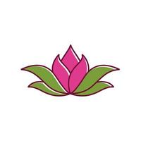 beauty lotus flower vector icon