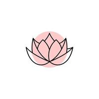 beauty lotus flower vector icon