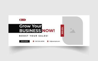 business facebook cover web banner template vector