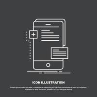 frontend. interface. mobile. phone. developer Icon. Line vector symbol for UI and UX. website or mobile application