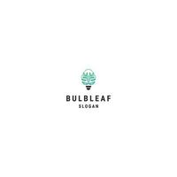 Bulb leaf logo icon design template flat vector