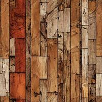 gráfico vectorial de baldosas de madera vieja sin costura vertical perfecta para papel tapiz de fondo vector