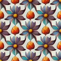 illustration vector of Elegant seamless pattern flowers, design elements. Floral pattern perfect for invitations, cards, print, gift wrap, manufacturing, textile, fabric, wallpapers