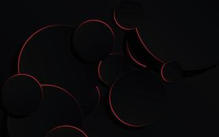 Abstract Red Circle on black background technology vector