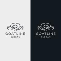 Goat logo icon flat design template vector