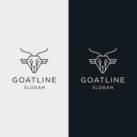 Goat logo icon flat design template vector