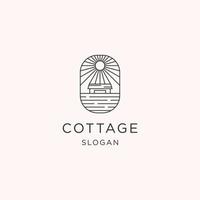 Cottage logo icon design template vector