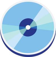Cyan blue disk vector icon symbol