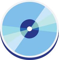 Cyan blue disk vector icon symbol