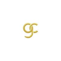 Elegant Golden Letter GC Minimal Simple Modern Logo Vector EPS 10