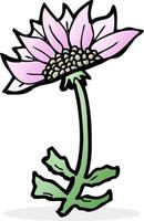 doodle cartoon flower vector