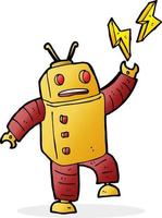 doodle character cartoon robot vector