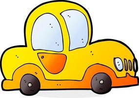 doodle cartoon car vector