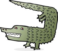 doodle character cartoon crocodile vector