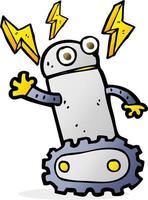 doodle character cartoon robot vector