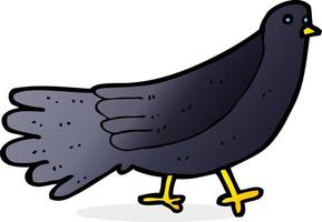 doodle cartoon bird vector