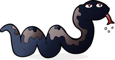 doodle cartoon snake vector