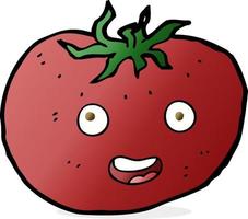 doodle character cartoon tomato vector