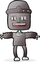 doodle character cartoon robot vector