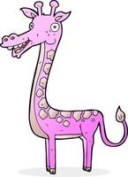 doodle character cartoon giraffe vector