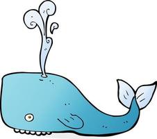 doodle character cartoon whale vector