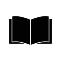 Open book glyph icon illustration. icon illustration related to read. Simple vector design editable