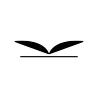 ilustración de icono de glifo de libro abierto. ilustración de icono relacionada con la lectura. diseño vectorial simple editable vector