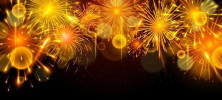 Orange Firework Background vector