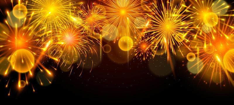 Orange Firework Background