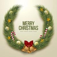 Christmas Wreath Background vector