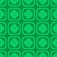 St Patrick s Day Clover seamless pattern. Vector illustration for lucky spring design with shamrock. Green clover isolated on white background. Ireland symbol pattern. Irish decor for web site.