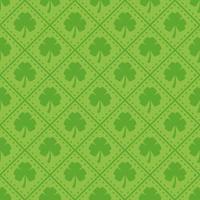 Patrón sin costuras de trébol del día de San Patricio. ilustración vectorial para el diseño de primavera afortunado con trébol. trébol verde aislado sobre fondo blanco. patrón de símbolo de irlanda. decoración irlandesa para el sitio web. vector