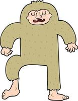 doodle character cartoon bigfoot vector