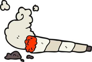 doodle cartoon cigarette vector