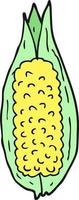 doodle cartoon corn vector