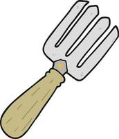 doodle cartoon fork vector