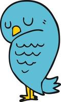 doodle character cartoon bird vector