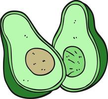 garabato, caricatura, aguacate vector