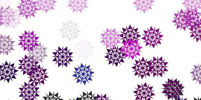 Light purple vector layout with beautiful snowflakes.