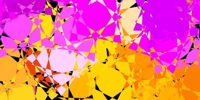 Dark Pink, Yellow vector texture with random triangles.