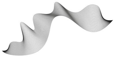 Wavy abstract stripes. Curved line vector elements for music design. Digital sound equalizer.