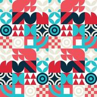 Seamless Bauhaus Abstract vector background.