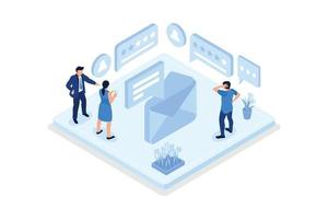 Feedback and review, Rating scale, isometric vector modern illustration